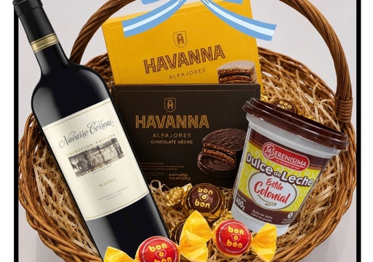 Photo of ¡Viva Argentina! Malbec, Havanna Alfajores & Dulce de Leche Basket